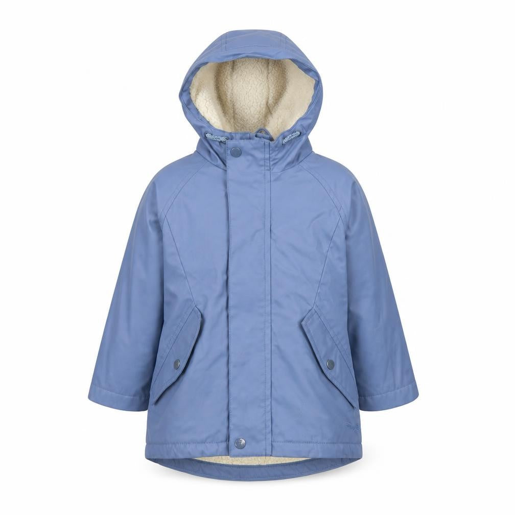 ZARA Blue Hooded Parka Coat 18-24 Months Unisex Baby Lined Winter Jacket
