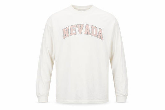 Topshop Ivory Nevada Long Sleeve Cotton Unisex T-Shirt Size S