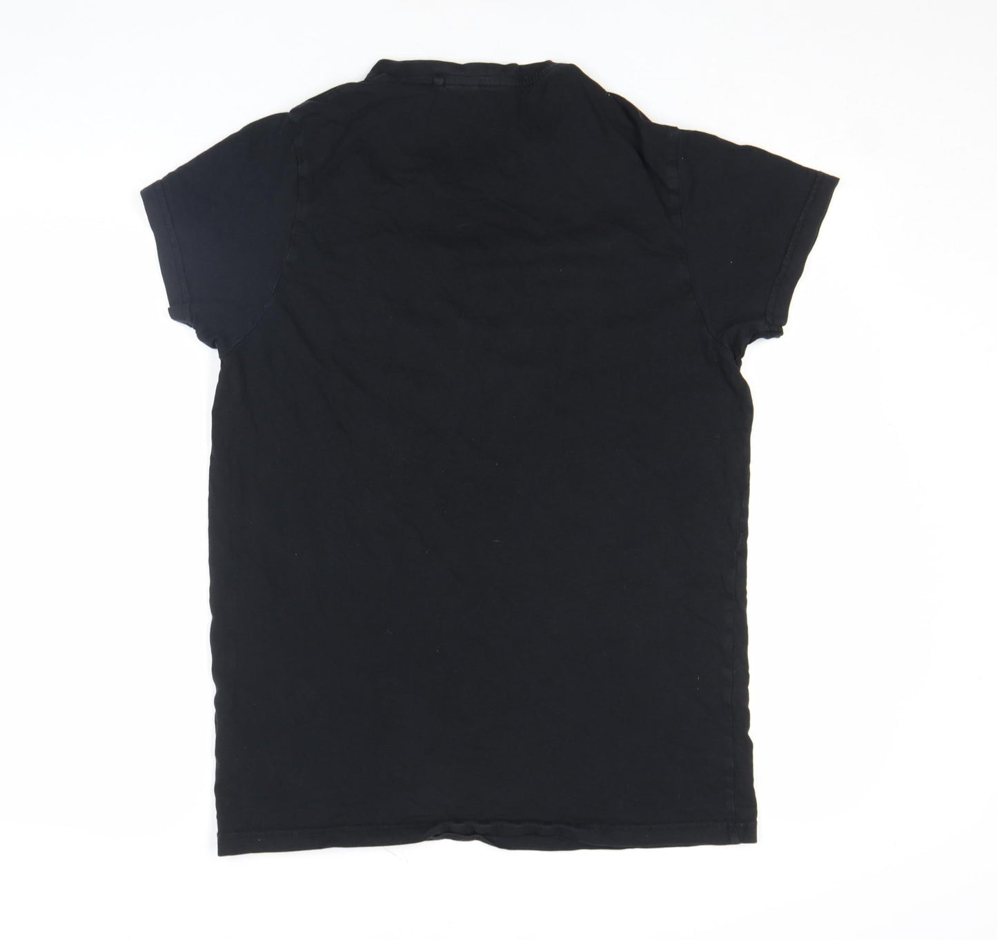 Lee Cooper Men’s Black V-Neck Short Sleeve Cotton T-Shirt Size S
