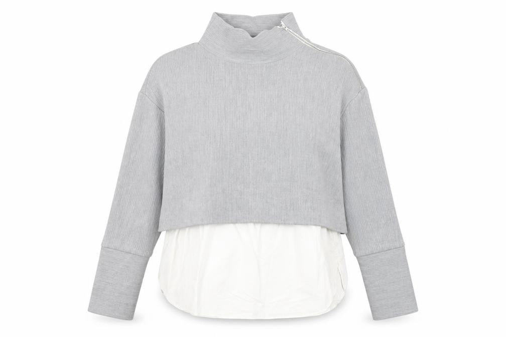 Zara Women Grey High Neck Pullover Jumper Size 12