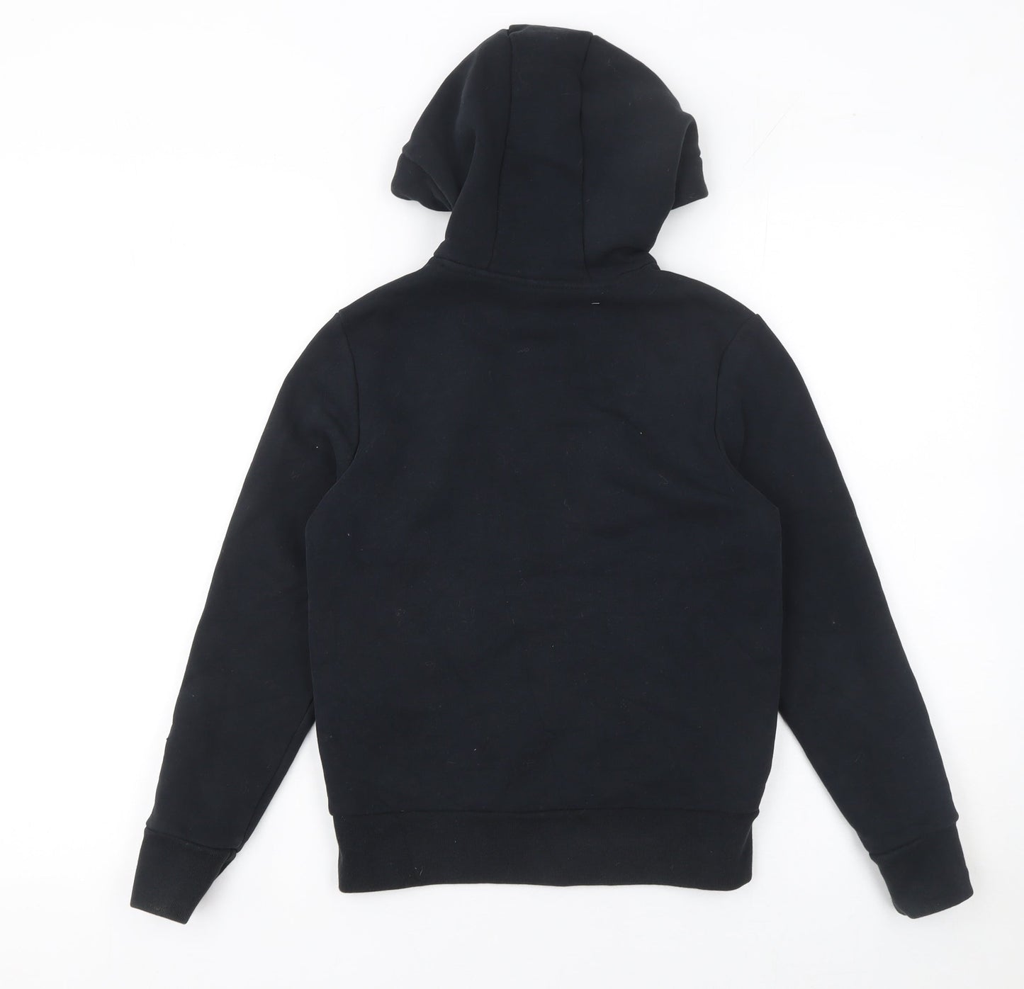 Errea Boys Black XS Full Zip Hoodie with Logo and Colourblock Design
