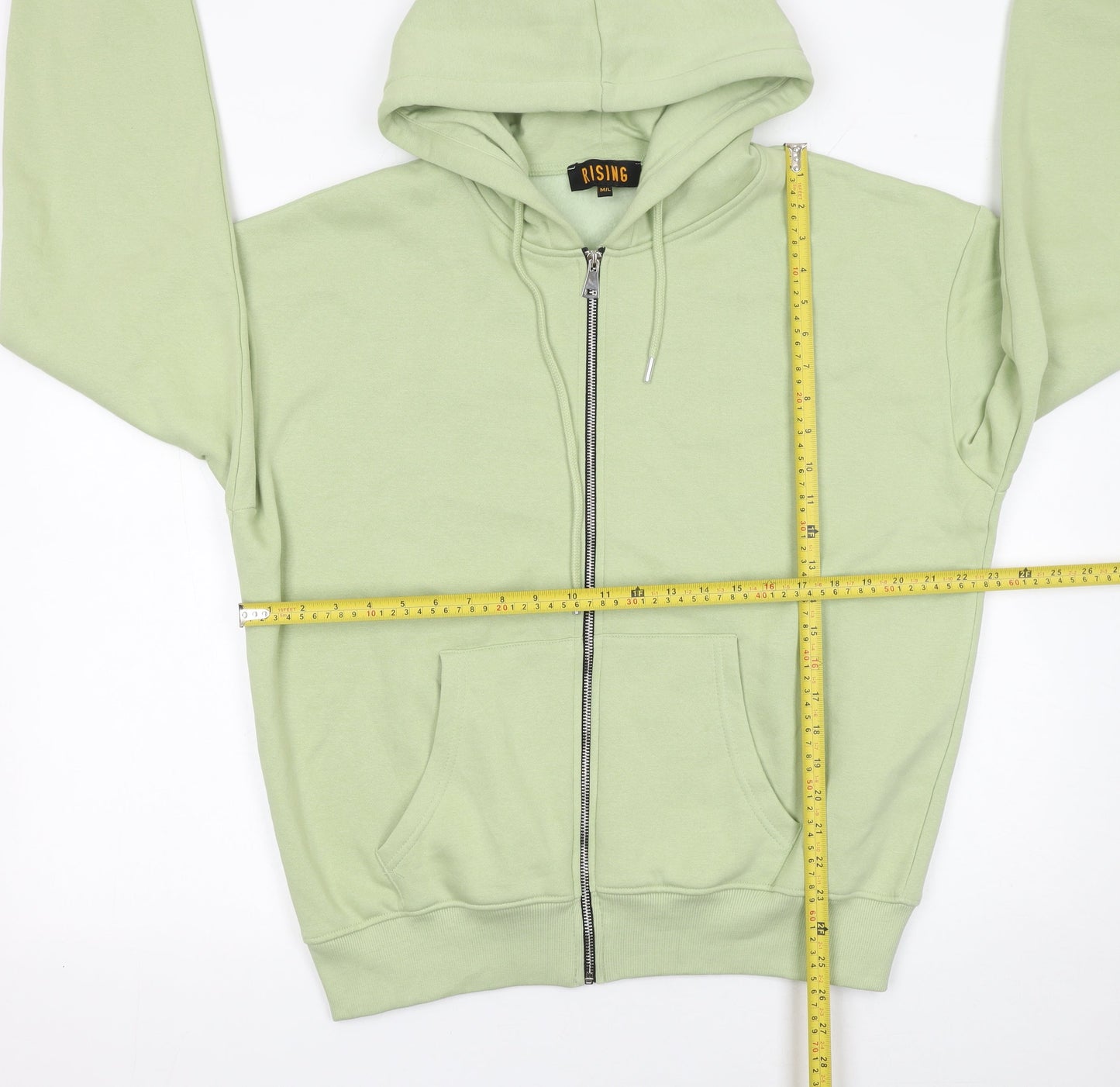 Rising Women’s Green Full Zip Hoodie Size S Cotton Blend Casual