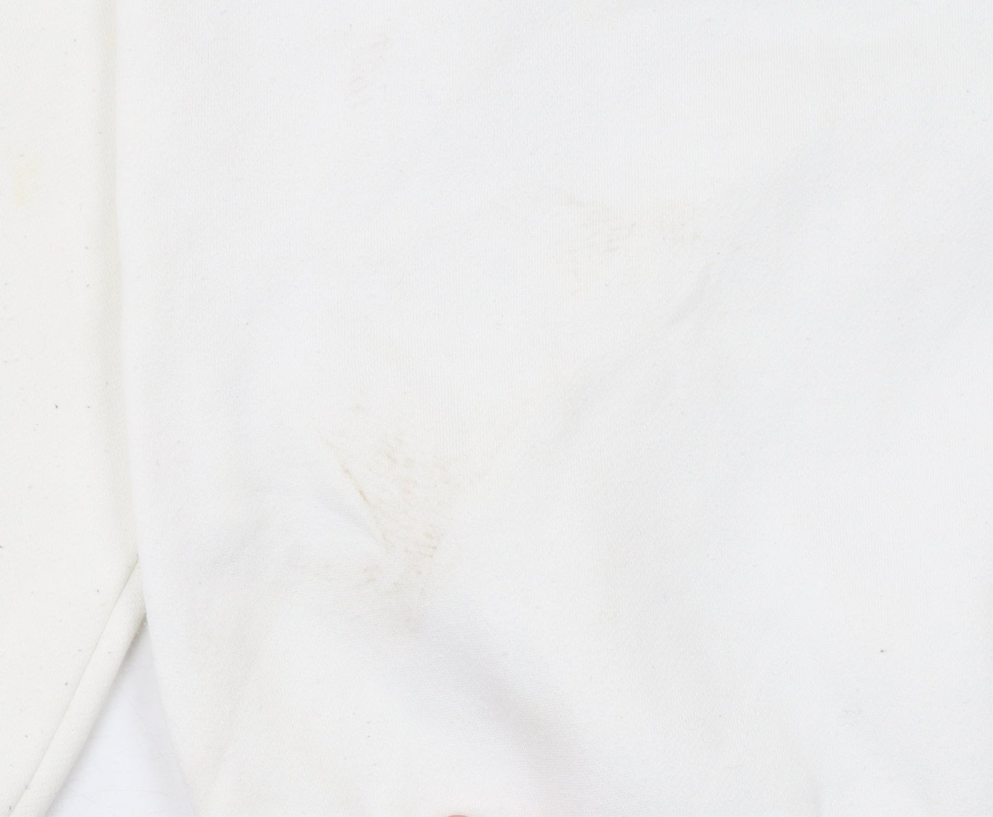 Champion Men's White Small Pullover Hoodie Embroidered Logo Cotton
