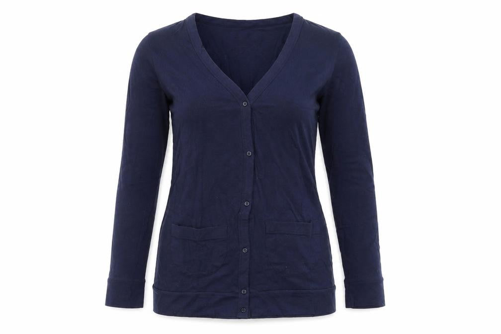 Mossimo Supply Co. Women's Blue XS V-Neck Long Sleeve Cotton Cardigan
