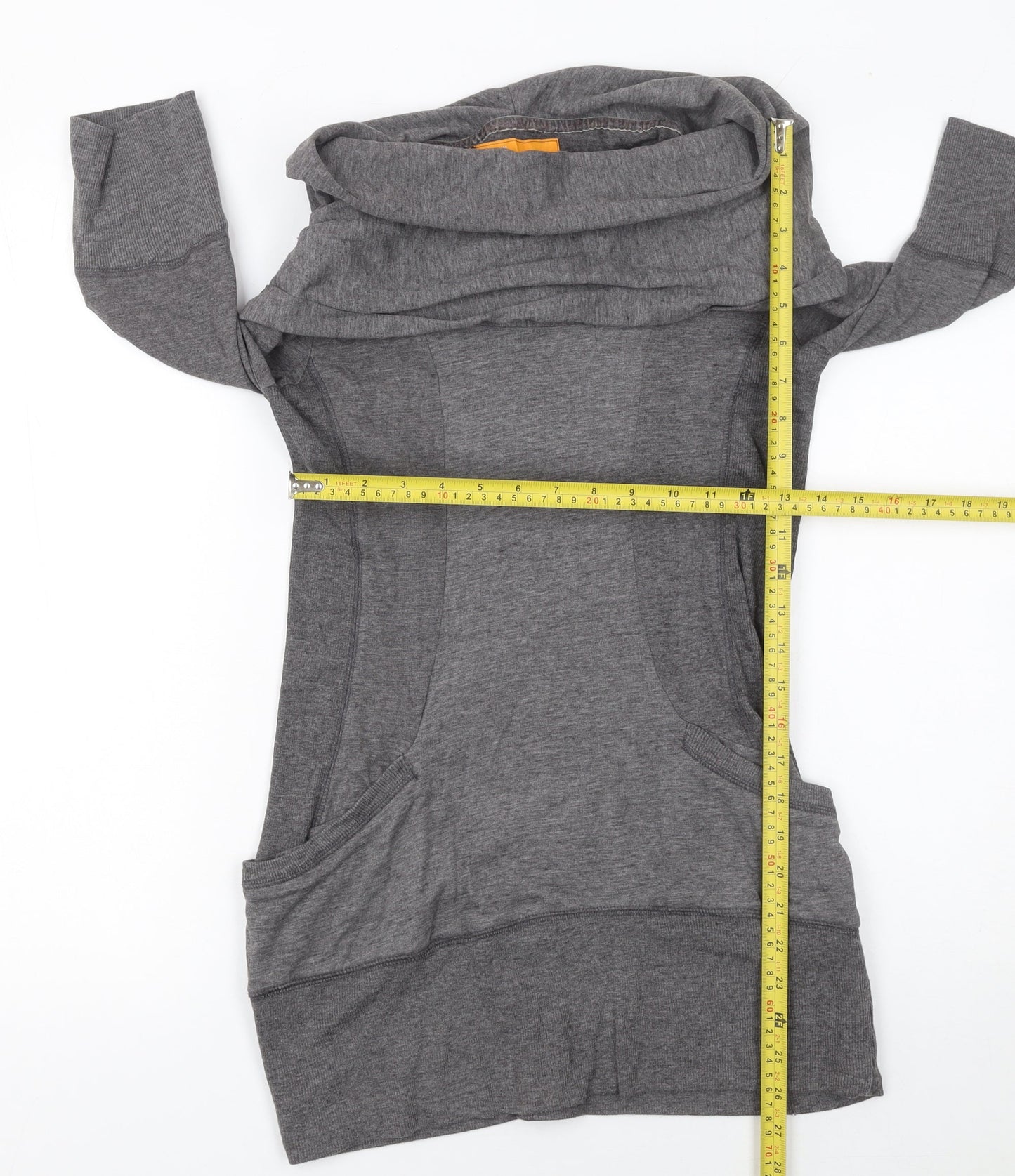 SoulCal Women Grey Size 12 Tunic Sweatshirt with Pockets