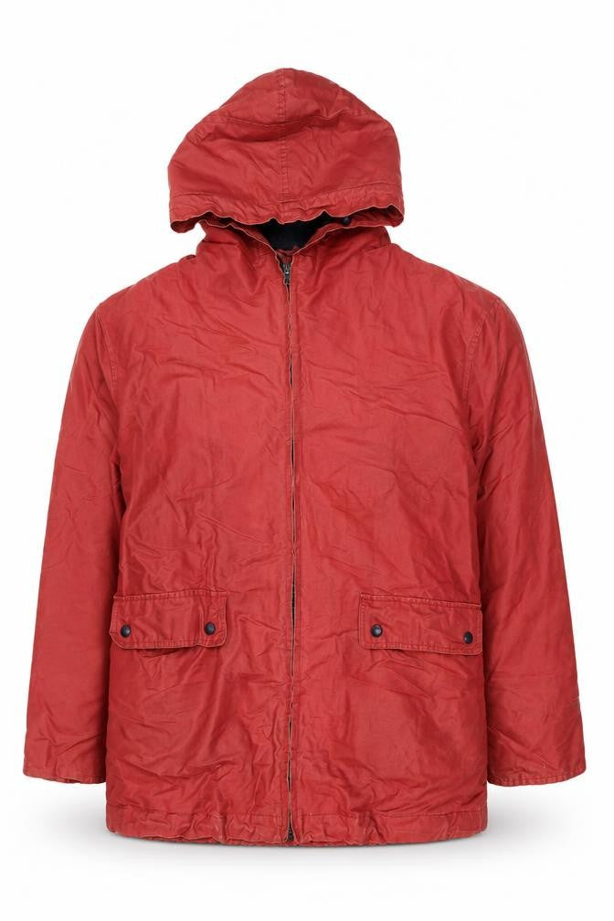 Partridge Performance Men's Red Hooded Parka Jacket L Waterproof Nylon