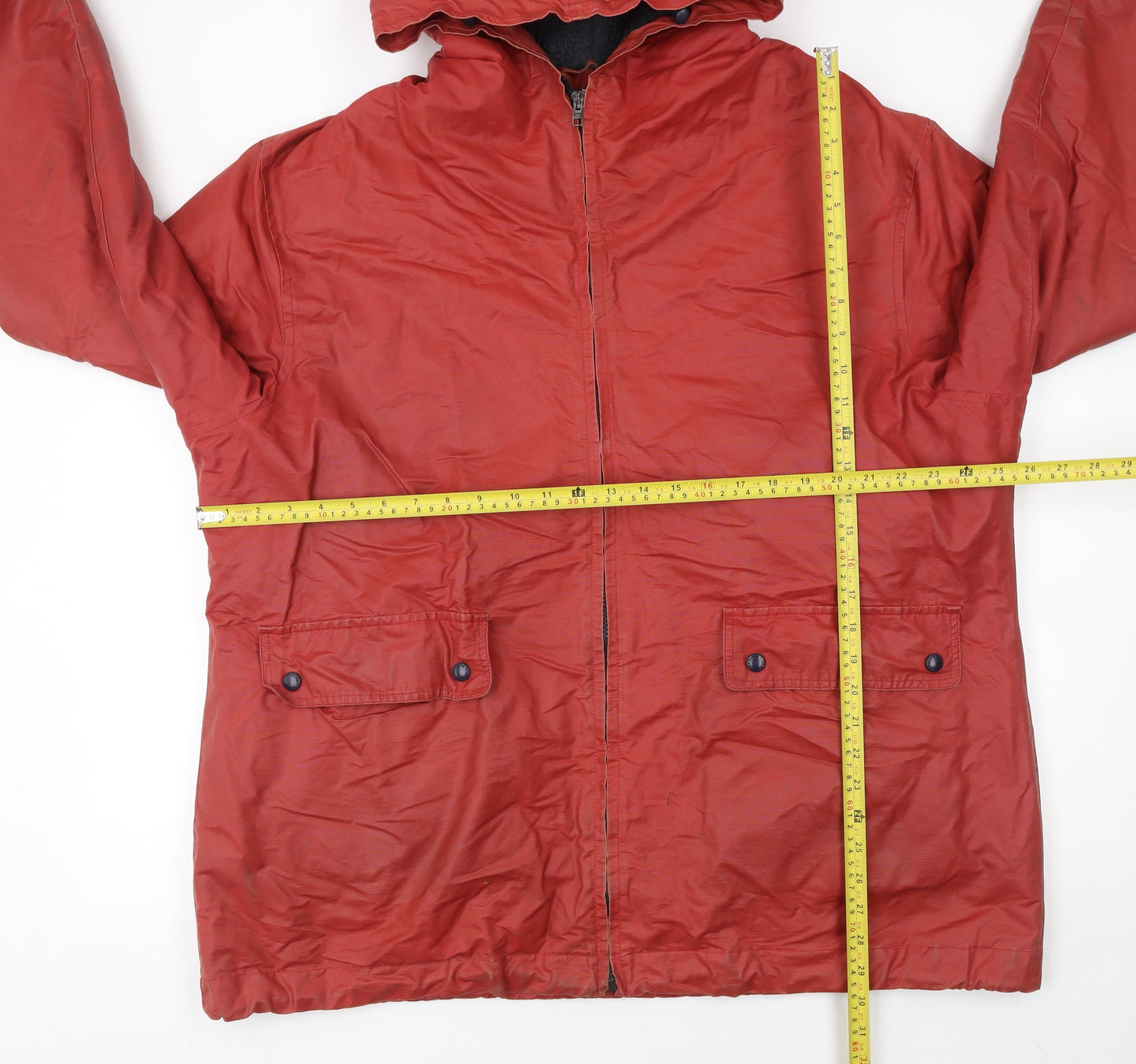 Partridge Performance Men's Red Hooded Parka Jacket L Waterproof Nylon
