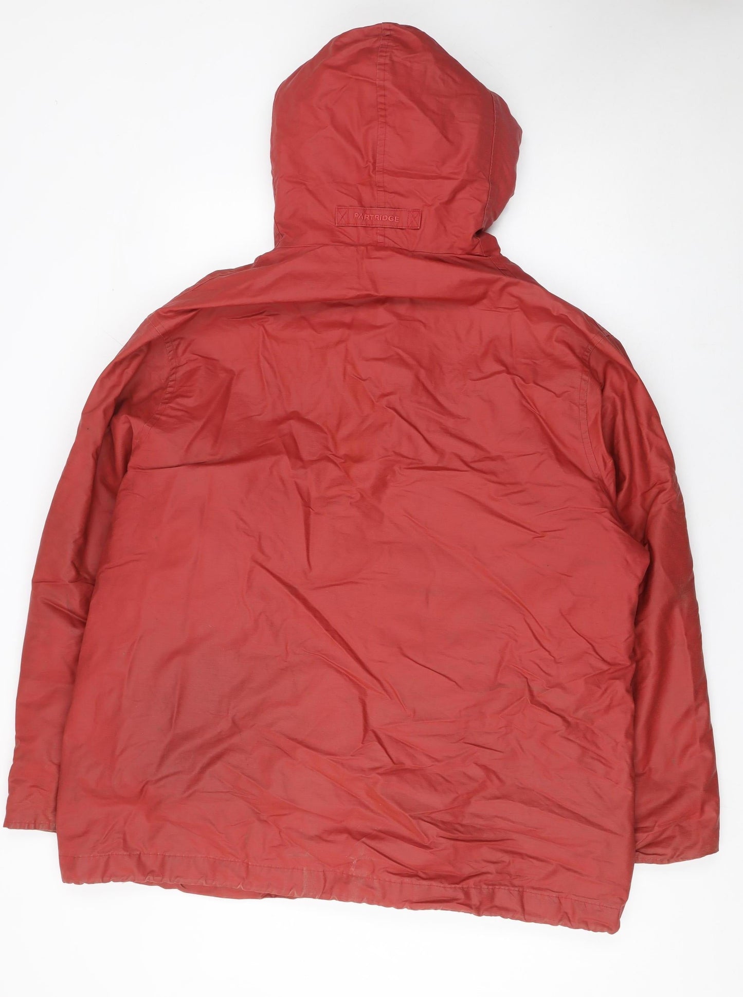Partridge Performance Men's Red Hooded Parka Jacket L Waterproof Nylon