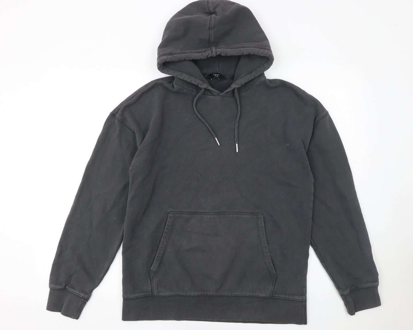 Next Women Black Pullover Hoodie Medium Cotton Blend Casual