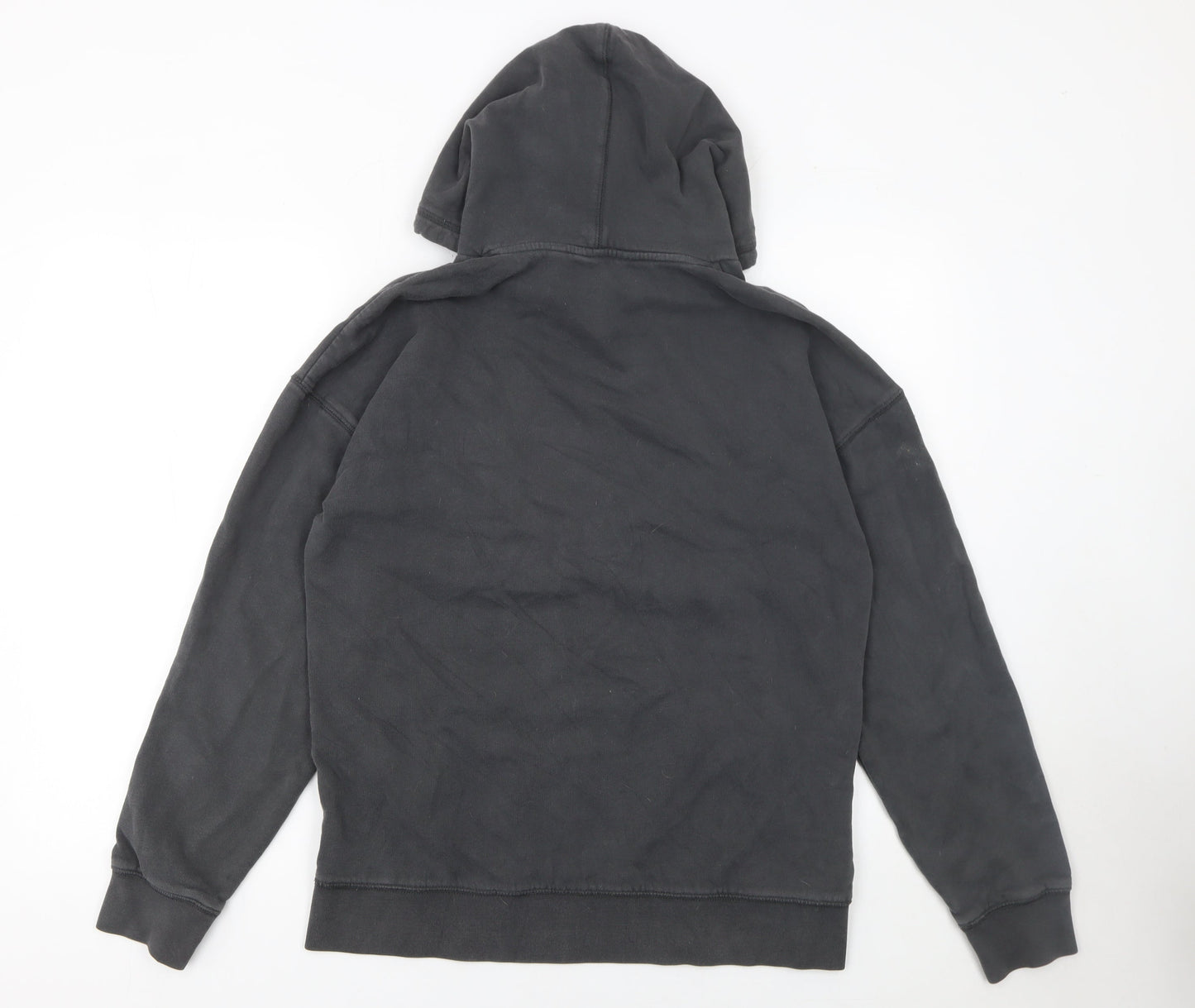 Next Women Black Pullover Hoodie Medium Cotton Blend Casual
