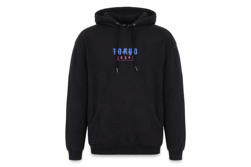ASOS DESIGN Men's Black Tokyo Japan Dragon Graphic Pullover Hoodie Size M
