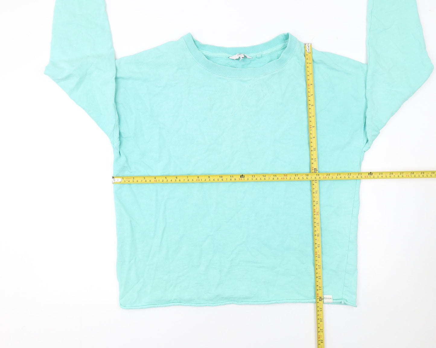 Next Women’s Blue Pullover Sweatshirt L Cotton Crew Neck Casual