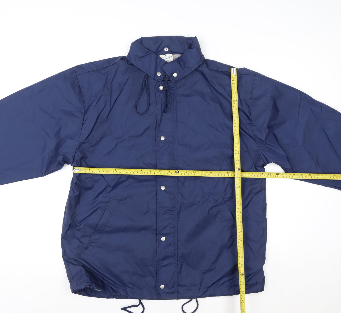 Fruit of the Loom Women’s Blue L Lightweight Nylon Windbreaker Jacket