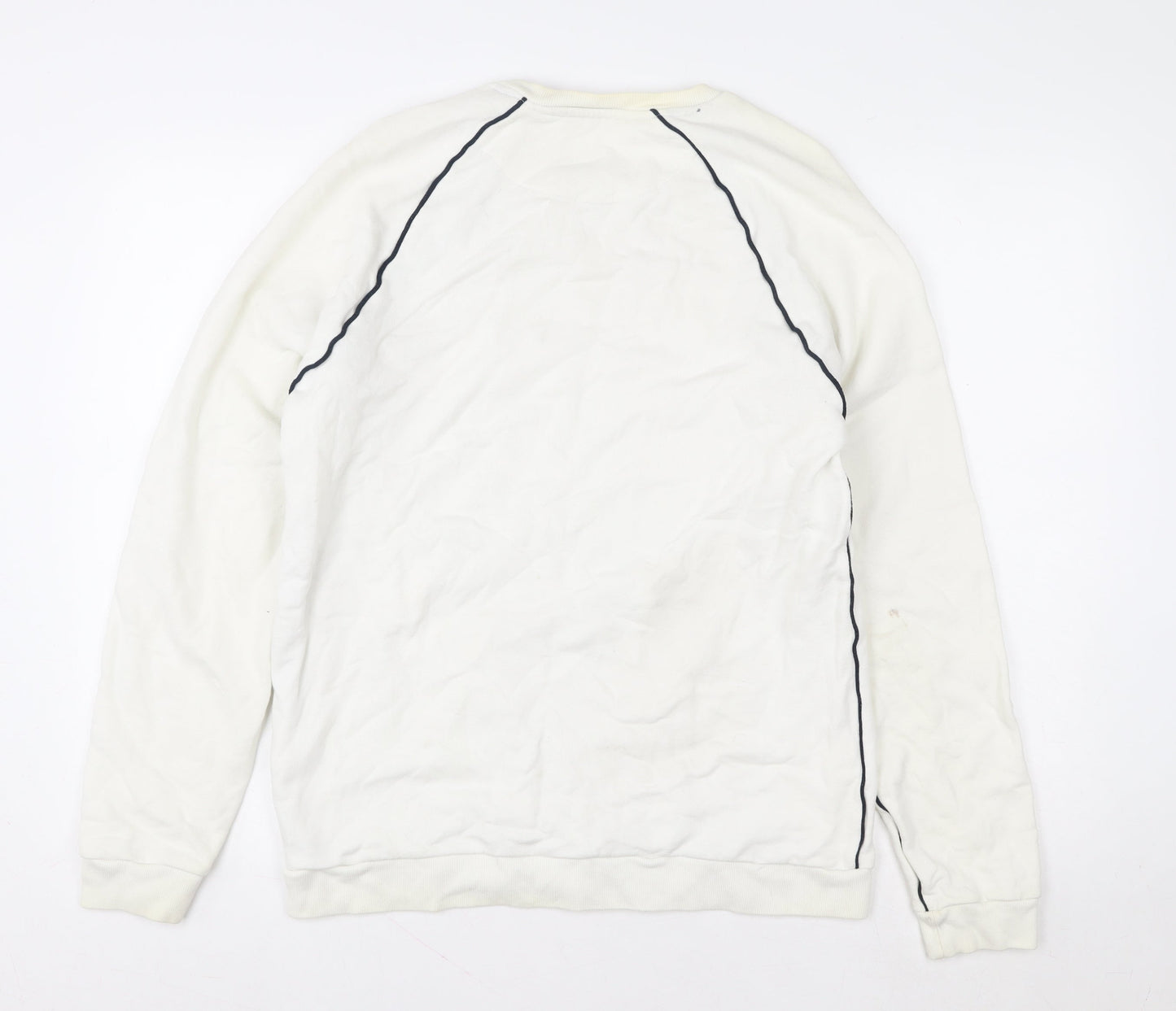 Jack Wills Women White Crew Neck Long Sleeve Sweatshirt M