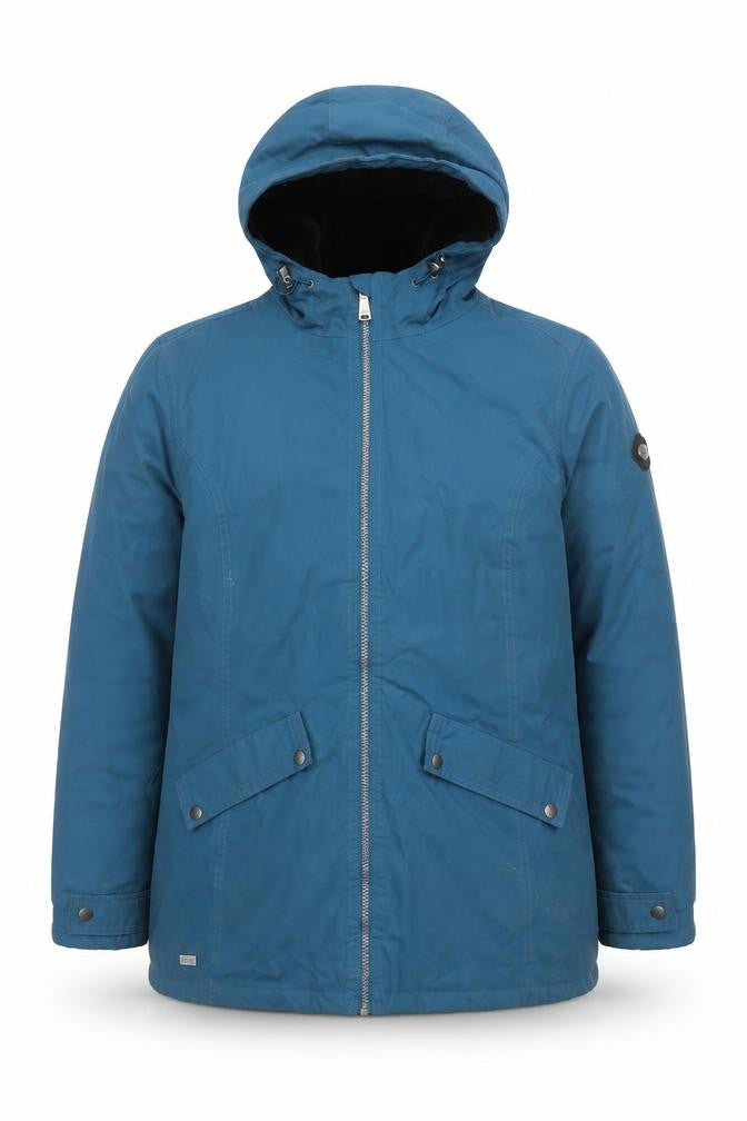 Regatta Men's Blue Hooded Parka Jacket L Windproof Water Resistant