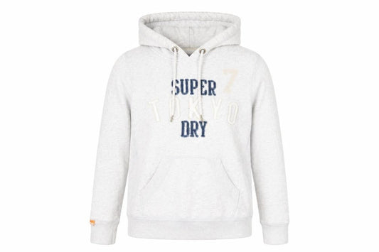 Superdry Women Grey Pullover Hoodie Size L Embroidered Tokyo 7 Design