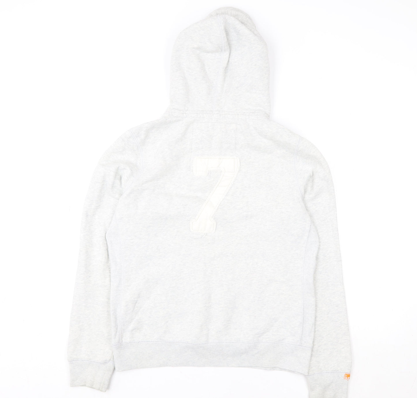 Superdry Women Grey Pullover Hoodie Size L Embroidered Tokyo 7 Design