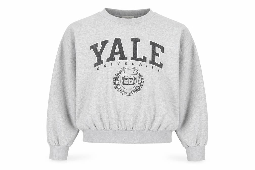 H&M Women Grey Yale University Crew Neck Sweatshirt XS