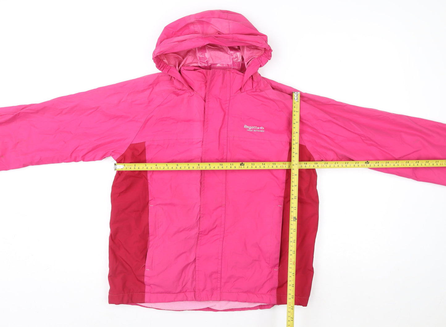 Regatta Teens Pink Waterproof Hooded Rain Jacket Size M
