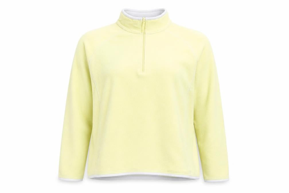 Mountain Warehouse Women Yellow Fleece 1/2 Zip Pullover Size 18