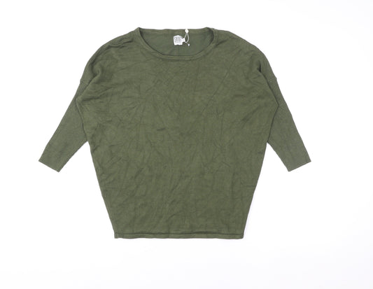 Saint Tropez Women's Green Pullover Sweatshirt Size S