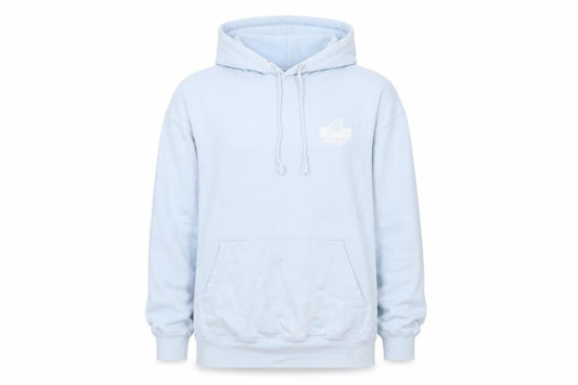 Secret Spot Womens Blue Pullover Hoodie Medium Surf Graphic Cotton Blend
