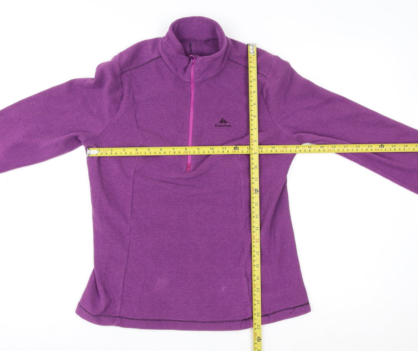 Quechua Women's Purple 1/2 Zip Fleece Pullover Hiking Sweatshirt Size M