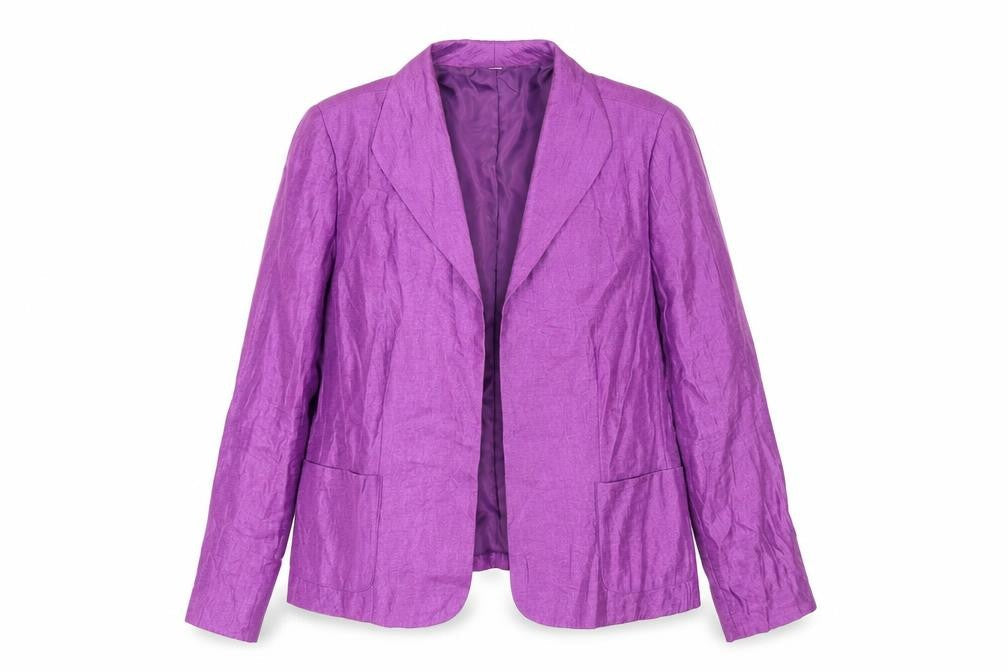 TanJay Women’s Purple Classic Fit Blazer Size 12 Lined Polyester Blend