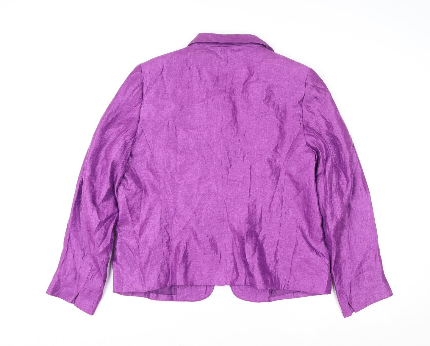 TanJay Women’s Purple Classic Fit Blazer Size 12 Lined Polyester Blend