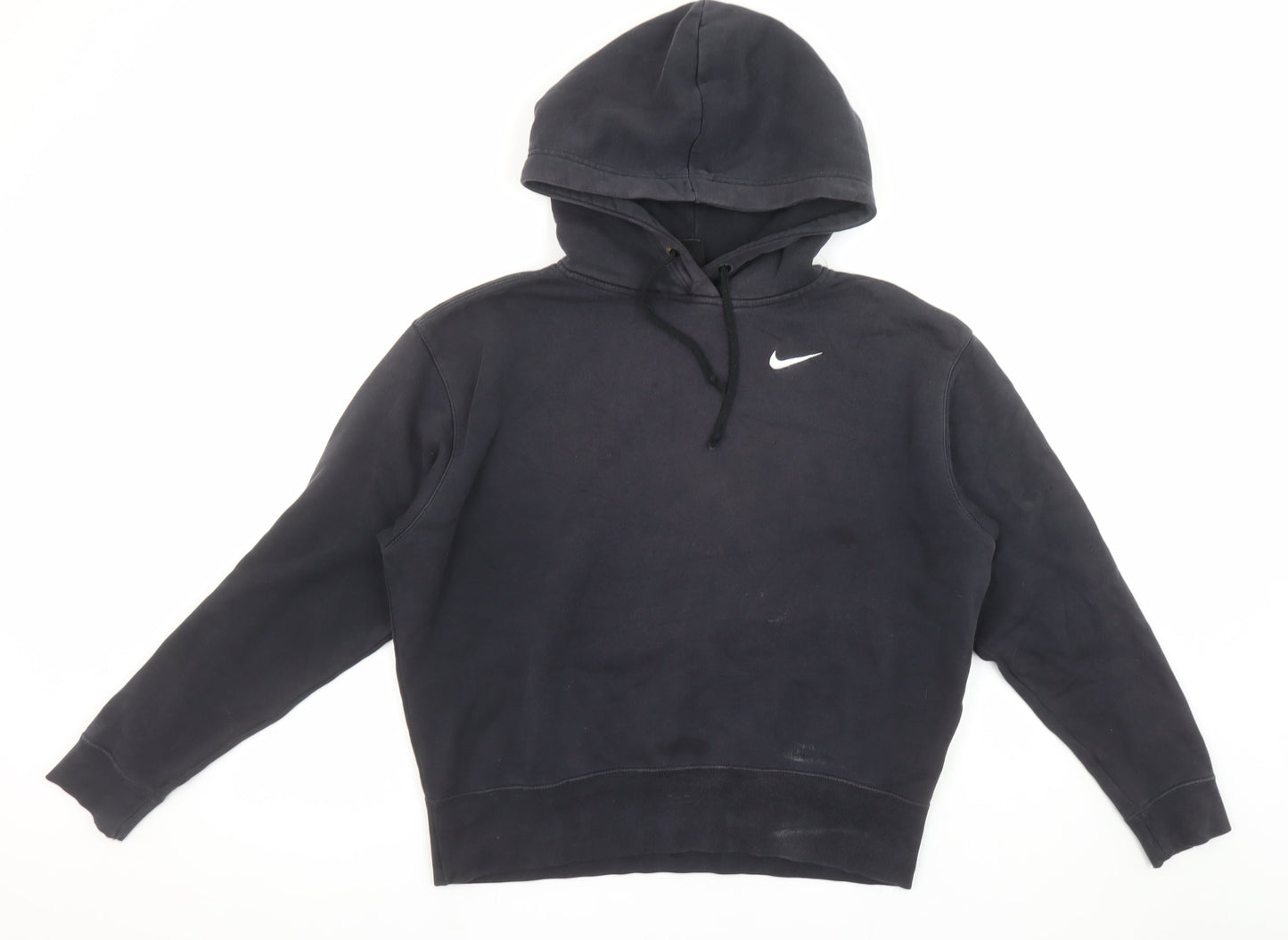 Nike Womens Black XS Pullover Hoodie Cotton Blend Sweatshirt