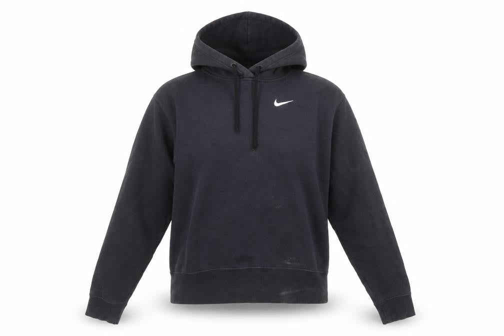 Nike Womens Black XS Pullover Hoodie Cotton Blend Sweatshirt
