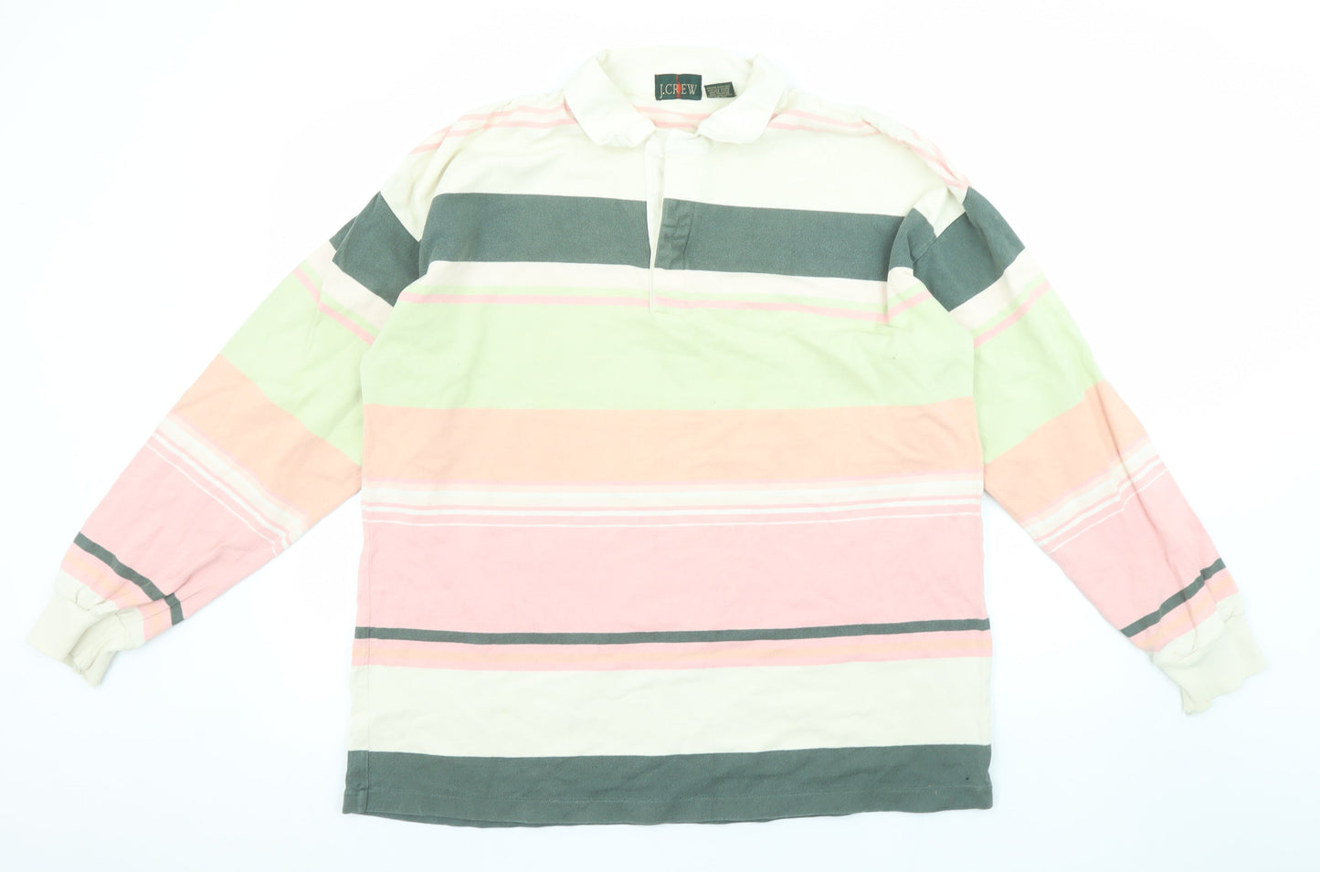 J.Crew Mens Multicoloured Striped XL Rugby Sweatshirt Pullover Top