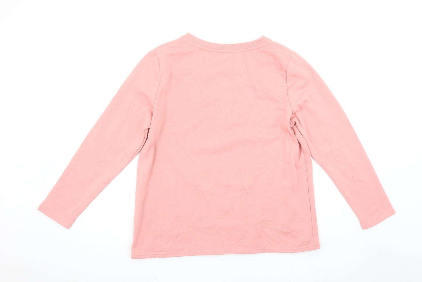 Bonmarché Womens Pink Embroidered Pullover Sweatshirt Size 14