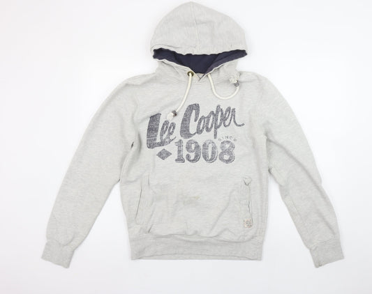Lee Cooper Women's Grey Pullover Hoodie Size S Cotton Polyester