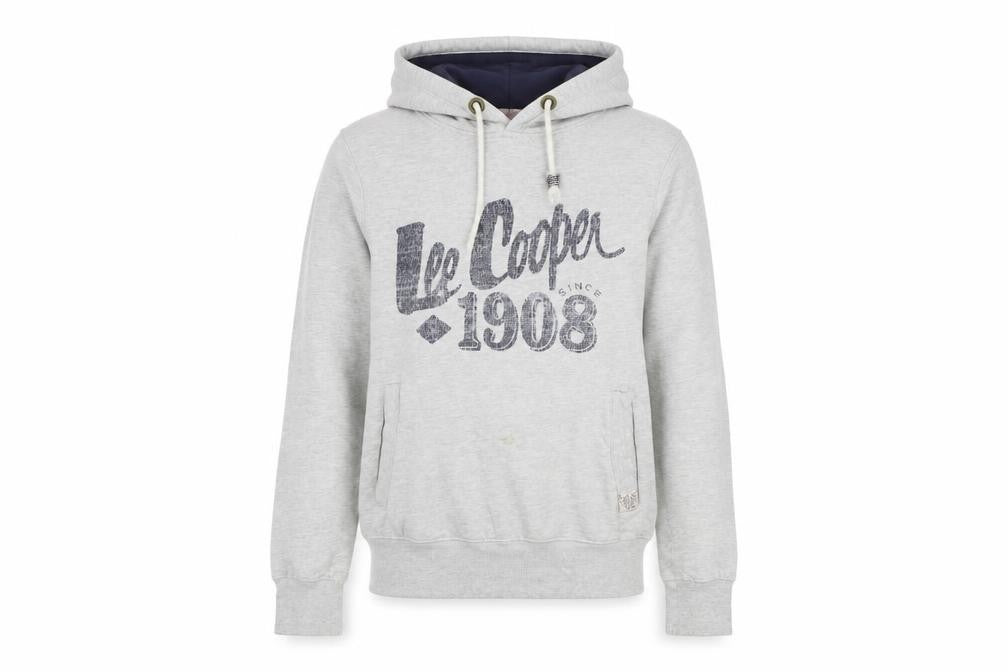 Lee Cooper Women's Grey Pullover Hoodie Size S Cotton Polyester