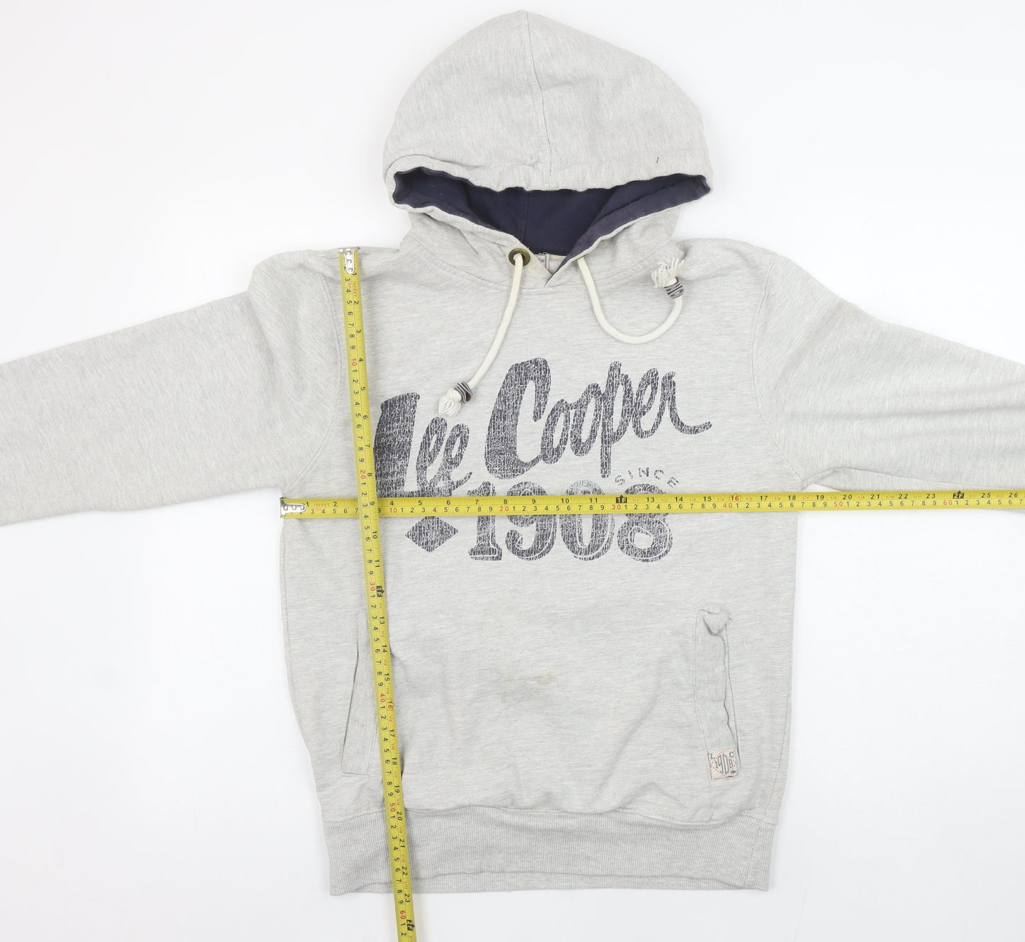 Lee Cooper Women's Grey Pullover Hoodie Size S Cotton Polyester