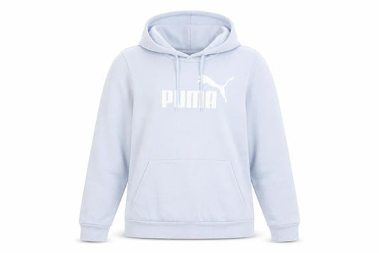 Puma Women Light Blue Pullover Hoodie Medium Hooded Sweatshirt Casual