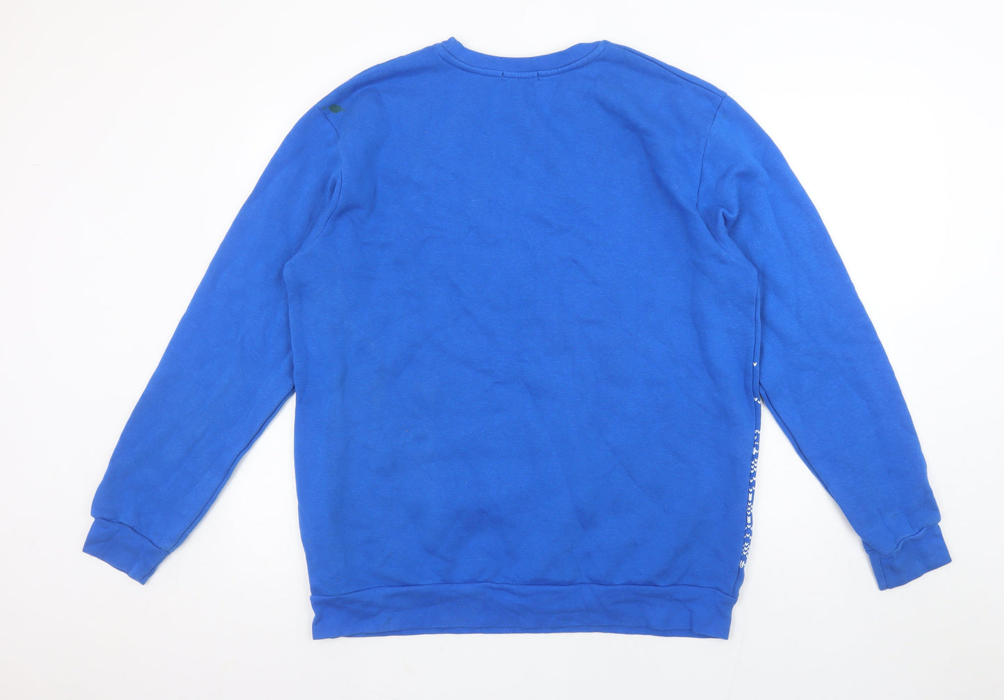 Cargo Quay Women Blue Christmas Snowman Pullover Sweatshirt L