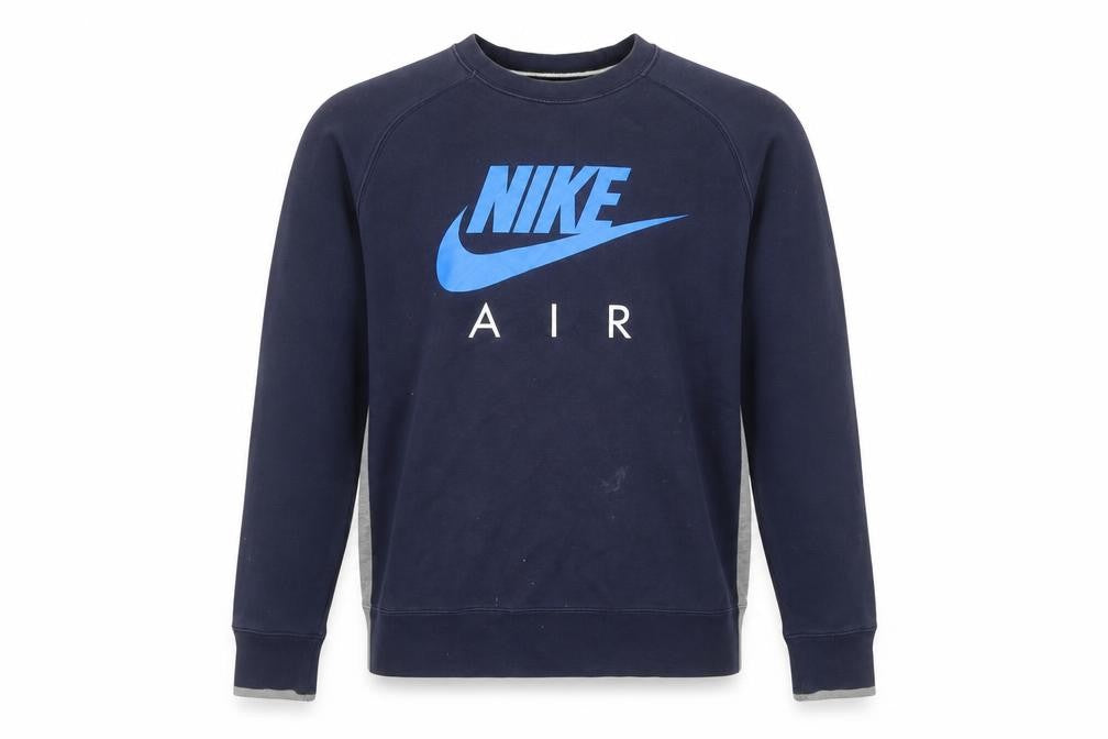 Nike Men's Blue Large Crew Neck Pullover Sweatshirt