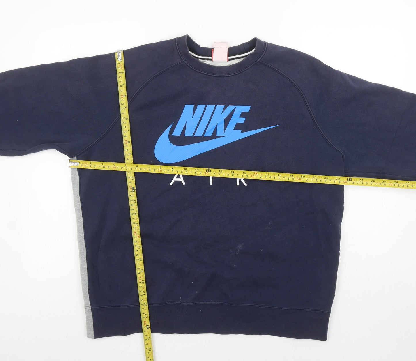 Nike Men's Blue Large Crew Neck Pullover Sweatshirt