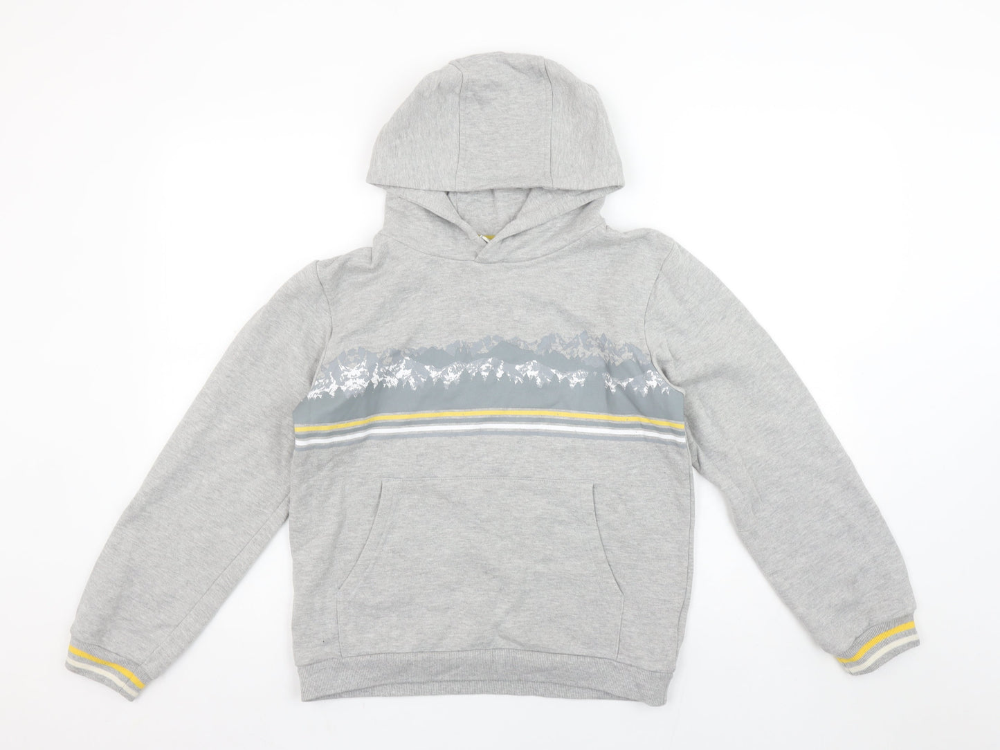 Mountain Warehouse Boys Grey Hoodie 13 Years Pullover Cotton Blend