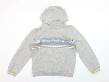 Mountain Warehouse Boys Grey Hoodie 13 Years Pullover Cotton Blend