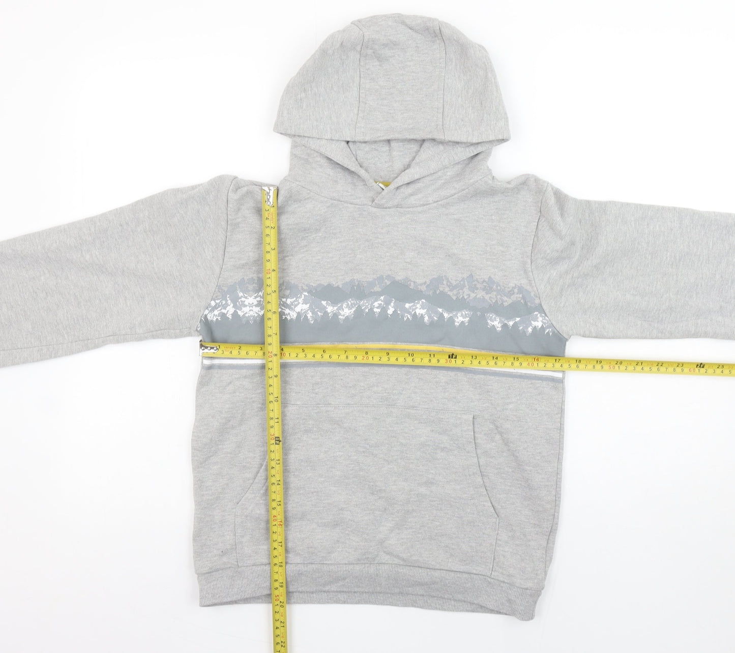 Mountain Warehouse Boys Grey Hoodie 13 Years Pullover Cotton Blend