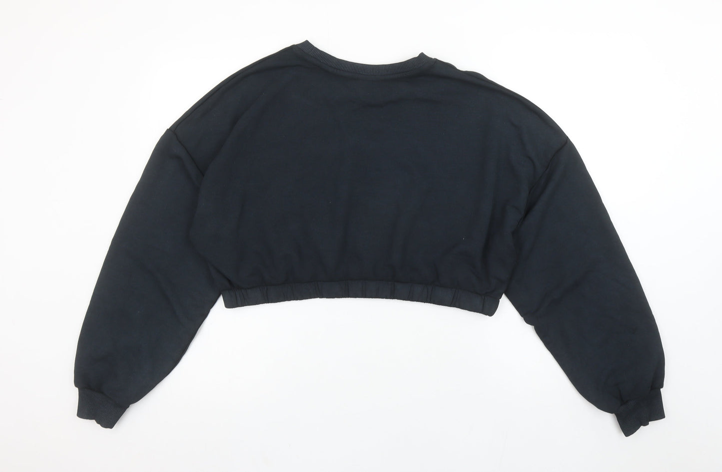 George Women’s Black Cropped Pullover Sweatshirt Size L