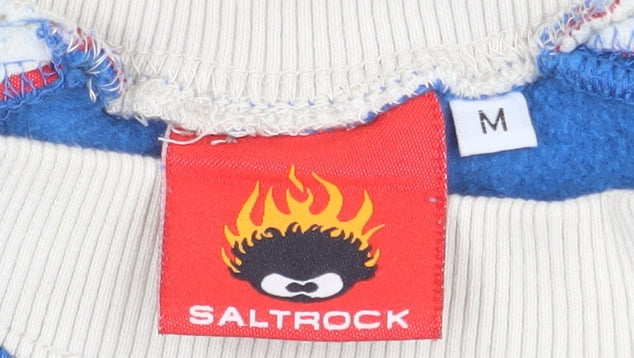Saltrock Boys Blue Graphic Fleece Pullover Sweatshirt Size M