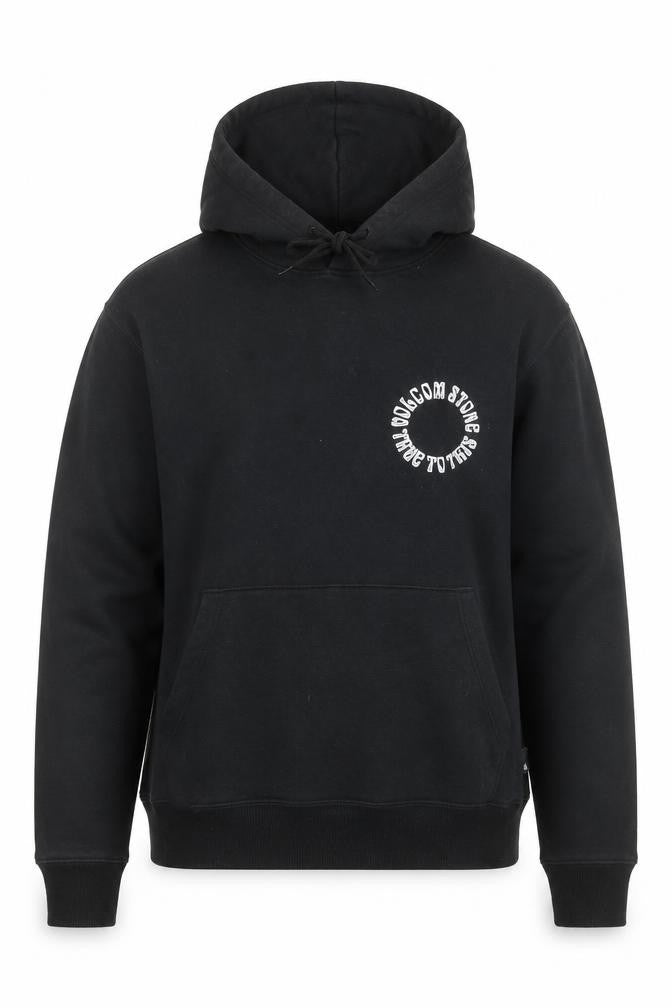 Volcom Women's Black Pullover Hoodie XS Graphic Print Cotton Blend