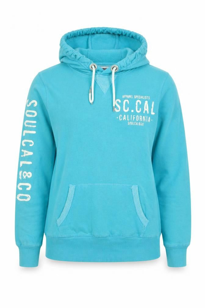 SoulCal Women's Blue Pullover Hoodie Size 6 Cotton Blend