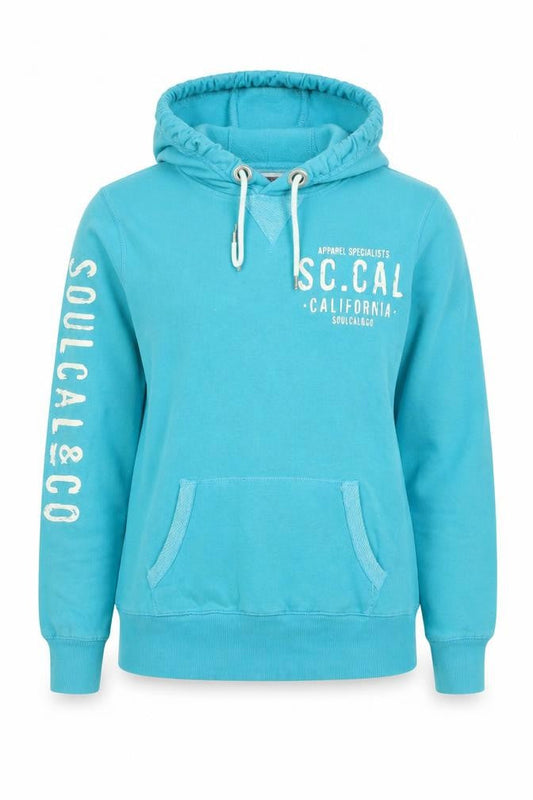SoulCal Women's Blue Pullover Hoodie Size 6 Cotton Blend