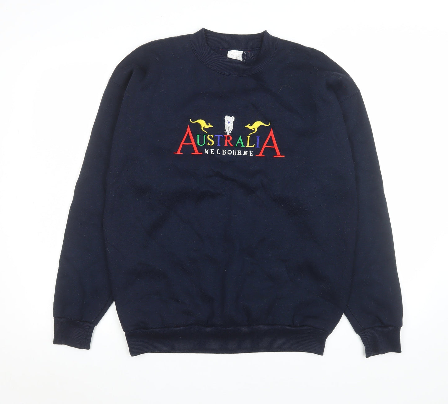 Mr. Kangaroo Men's Blue Embroidered Australia Melbourne Cotton Sweatshirt S