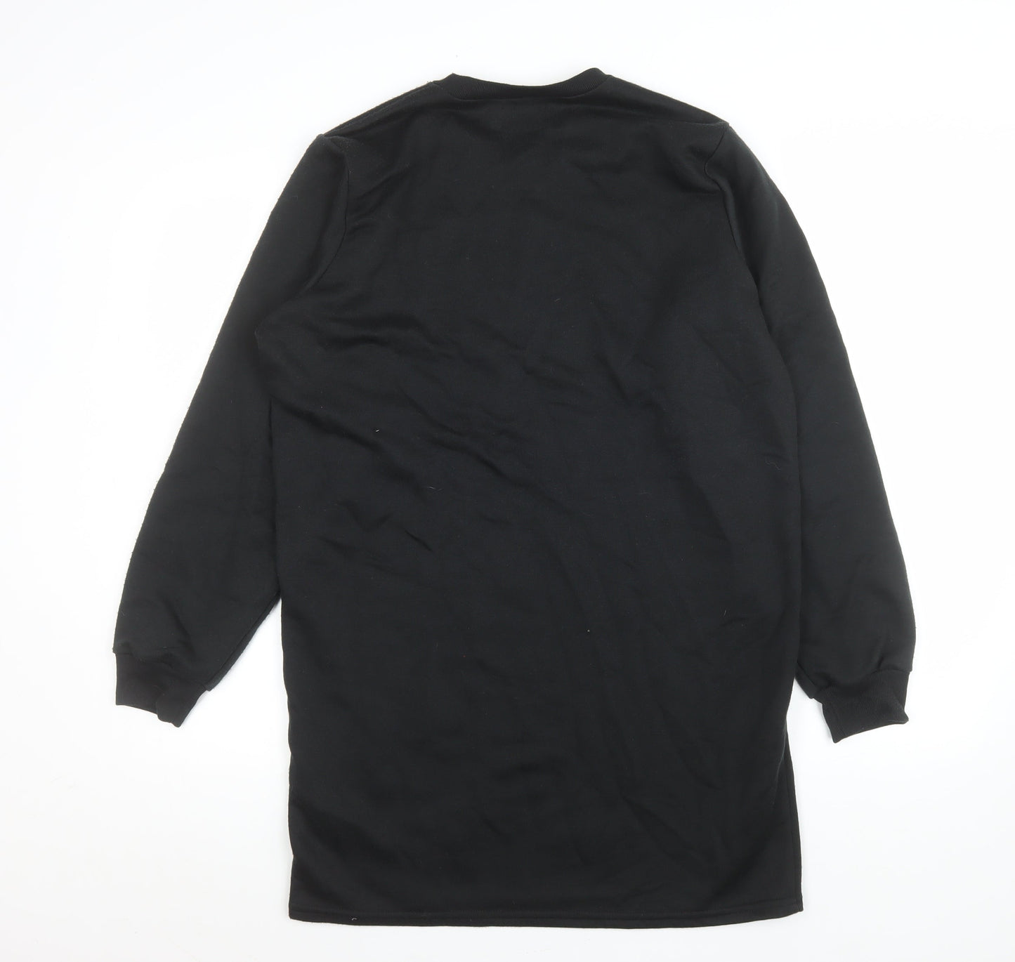 ASOS Design Womens Black Longline Pullover Sweatshirt Size 8